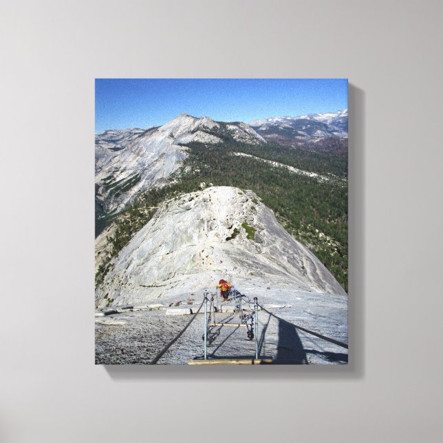 Half Dome Looking Down from the Cables - Yosemite Canvas Print (Front)