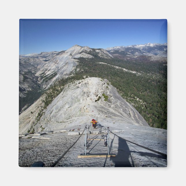 Half Dome Looking Down from the Cables - Yosemite Magnet (Front)