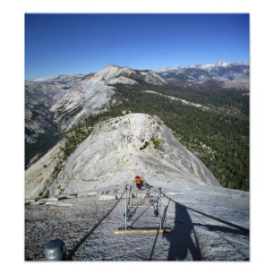 Half Dome Looking Down from the Cables - Yosemite Photo Print
