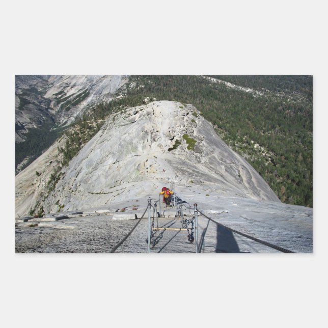 Half Dome Looking Down from the Cables - Yosemite Sticker (Front)