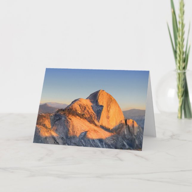 Half Dome Sunset from Mt Watkins - Yosemite Card (Front)