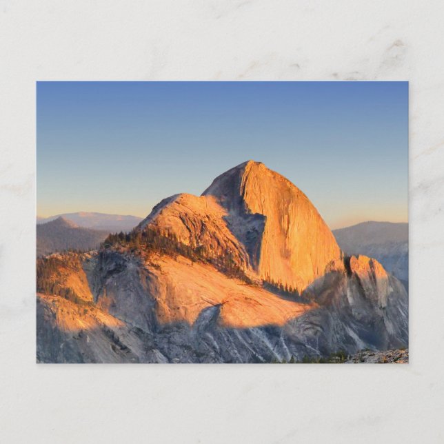 Half Dome Sunset from Mt Watkins - Yosemite Postcard (Front)