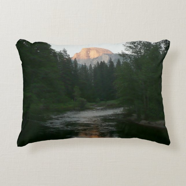 Half Dome Sunset in Yosemite National Park Decorative Pillow (Front)