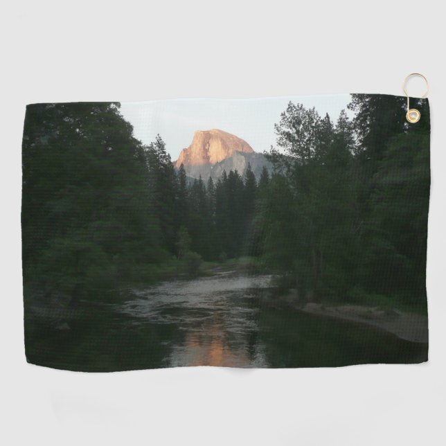 Half Dome Sunset in Yosemite National Park Golf Towel (Horizontal)