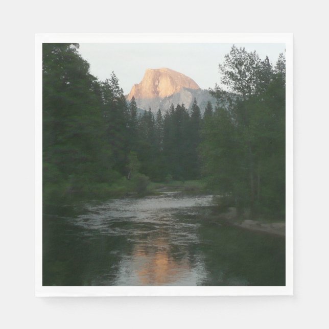 Half Dome Sunset in Yosemite National Park Napkin (Front)