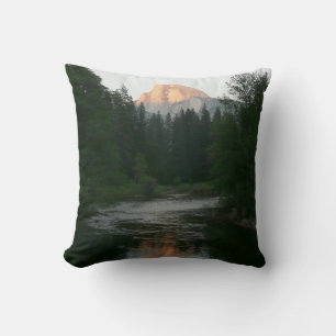 Half Dome Sunset in Yosemite National Park Throw Pillow