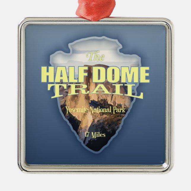 Half Dome Trail (arrowhead) Metal Ornament (Front)