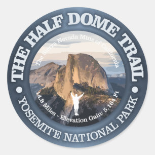 Half Dome Trail Classic Round Sticker