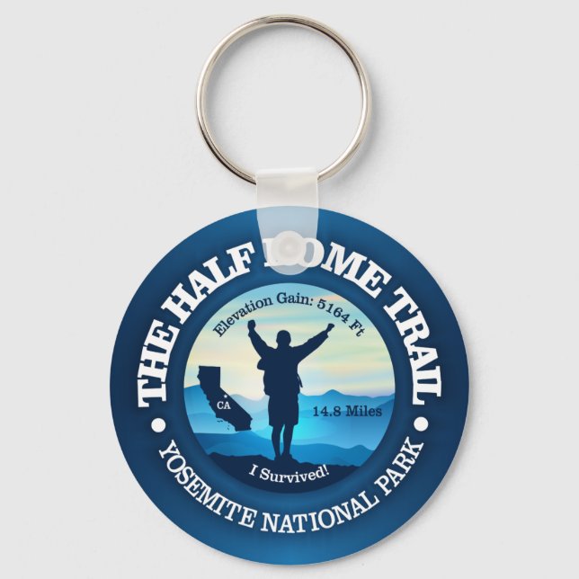 Half Dome Trail (hiking) Keychain (Front)