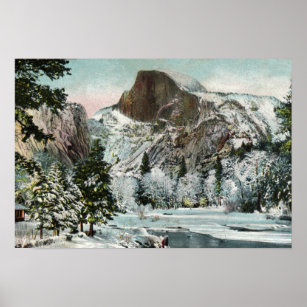 Half Dome, Yosemite in Winter Poster