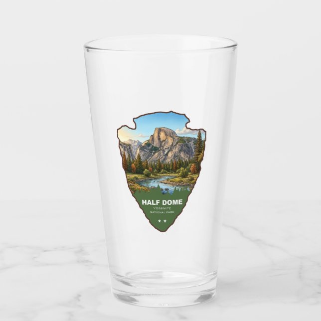 Half Dome Yosemite National Park Arrowhead Glass (Front)
