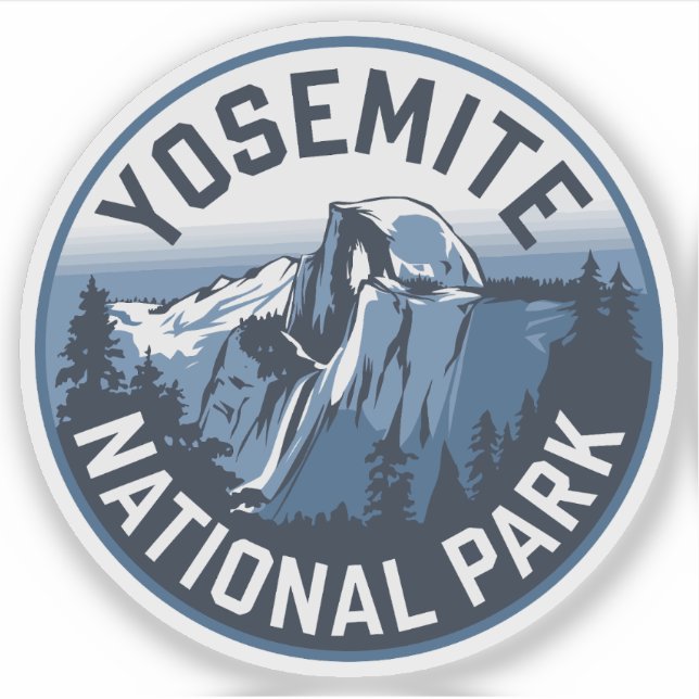 Half Dome Yosemite Round Emblem (Front)