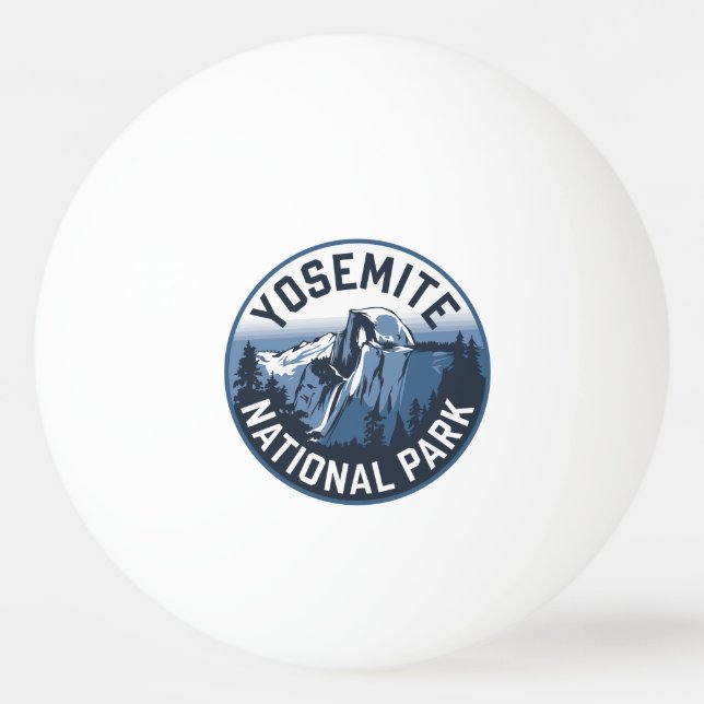 Half Dome Yosemite Round Emblem Ping Pong Ball (Front)