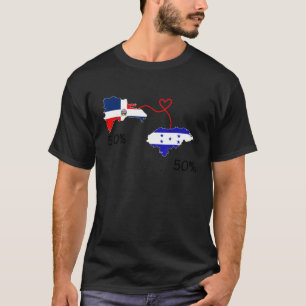 Half Dominican Half Honduran Flag Map Love Hondura T-Shirt