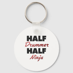 Half Drummer Half Ninja Keychain