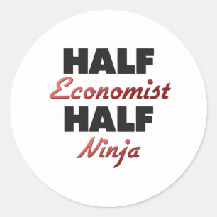Half Economist Half Ninja Classic Round Sticker