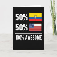 Half Ecuadorian Half American Flag Ecuador USA