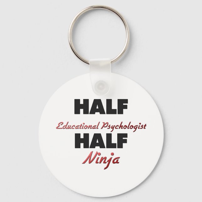 Half Educational Psychologist Half Ninja Keychain (Front)