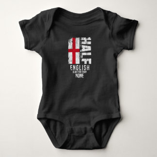 Half English Is Better Than None Funny English Fla Baby Bodysuit