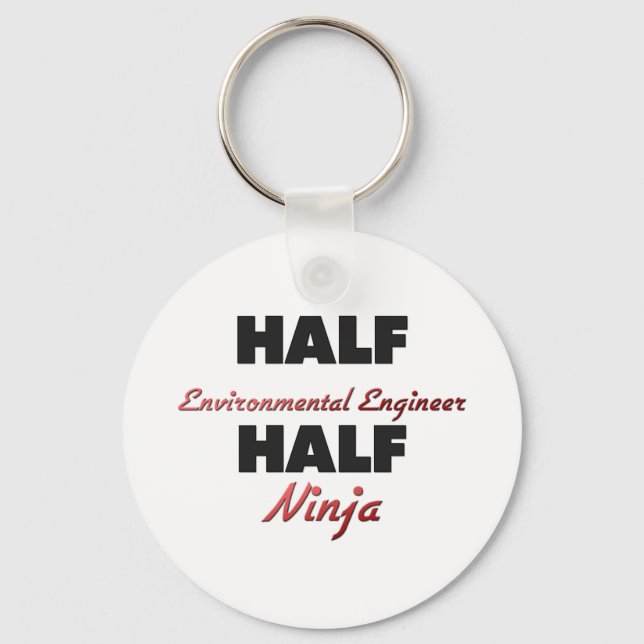 Half Environmental Engineer Half Ninja Keychain (Front)