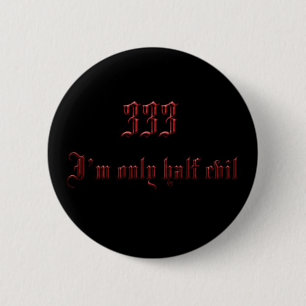 Half Evil 2 Inch Round Button