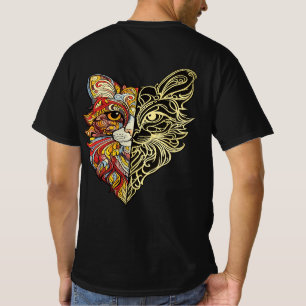 Half Face Lion Art Men’s T-Shirt