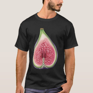 Half Fig With Glossy Rainbow Interior T-Shirt