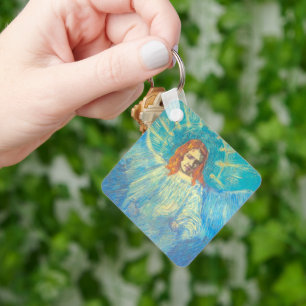 Half Figure of an Angel by Vincent van Gogh Keychain