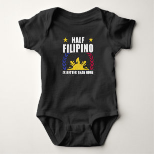 Half Filipino American Philippines Pinoy Pinay Baby Bodysuit