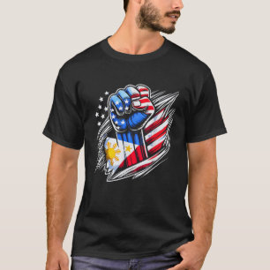 Half Filipino Half American USA Flag Philippines A T-Shirt
