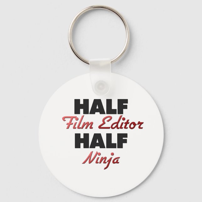 Half Film Editor Half Ninja Keychain (Front)