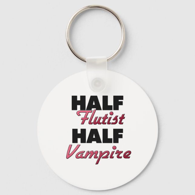 Half Flutist Half Vampire Keychain (Front)
