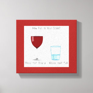 Half Full Glass Canvas Print