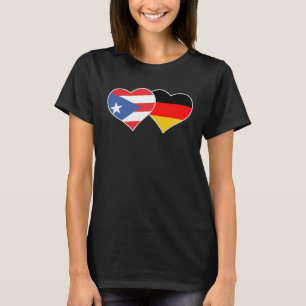 Half German Half Puerto Rican Flag Heart Puerto Ri T-Shirt