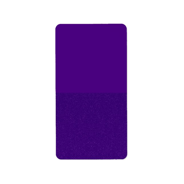 Half-Glitter Bottom Purple Return Address Labels (Front)