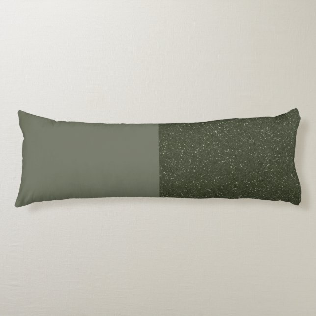 Half Glitter Moss Body Pillow – Customizable (Front)