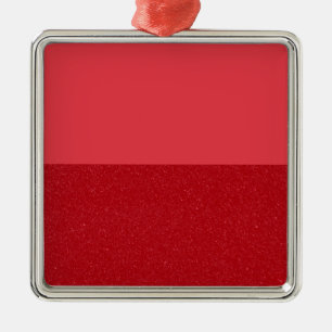 Half Glitter Red Ornament – Customizable Charm