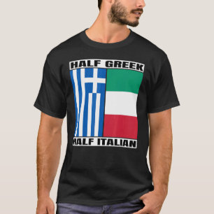 Half Greek Half Italian Heritage Italia DNA Greek  T-Shirt