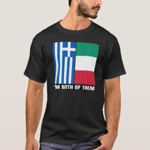 Half Greek Half Italian Heritage Italia DNA Greek T-Shirt