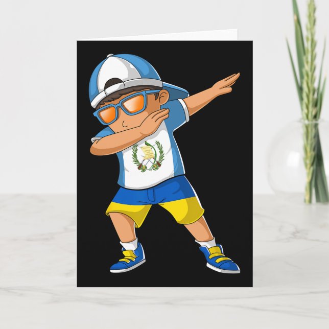Half Guatemalan Half Ukrainian Boy Guatemala Flag  Card (Front)