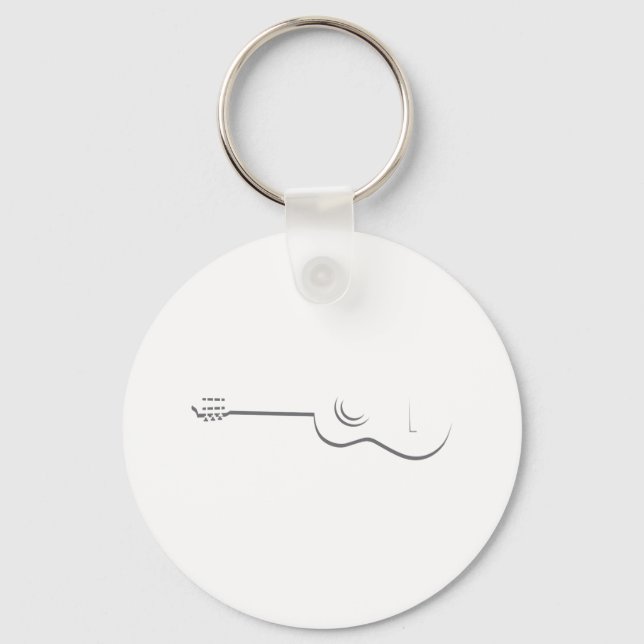 Half Guitar Outline Keychain (Front)