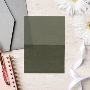 Half & Half Moss Green Vellum Overlay – Customize Invitations