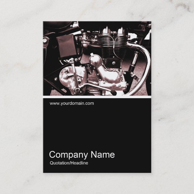 Half&Half Photo 010 - Motorbike Engine Business Card (Front)