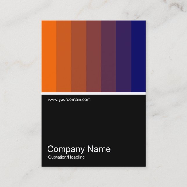 Half&Half Photo 0117 - Orange to Dark Blue Business Card (Front)