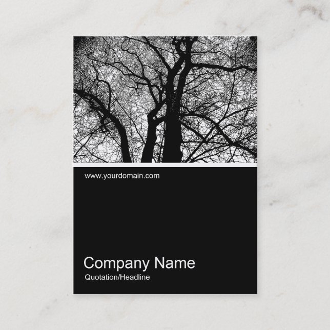 Half&Half Photo 0192 - High Contrast Tree Business Card (Front)