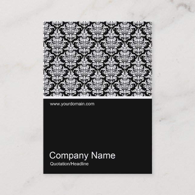 Half&Half Photo 0231 - Damask Pattern Business Card (Front)