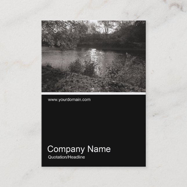 Half&Half Photo 0268 - Autumn in the Park Business Card (Front)