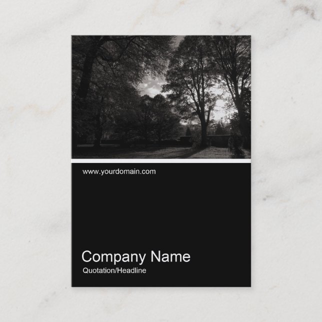 Half&Half Photo 0274 - Autumn in the Park Business Card (Front)