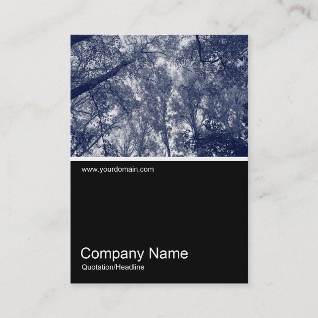 Half&Half Photo 0352 - Blue Autumn Business Card (Front)