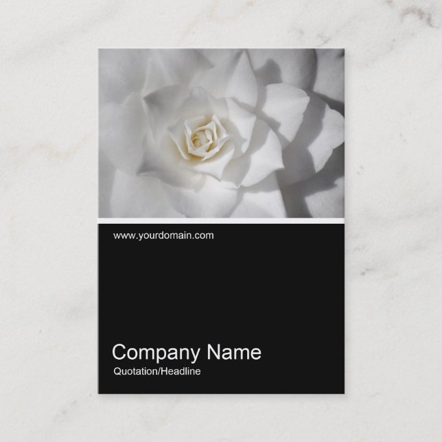 Half&Half Photo 0383 - White Camellia Business Card (Front)